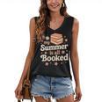 My Summer Is All Booked Book Lover Reading Vacation 2025 Women's V-Neck Tank Top
