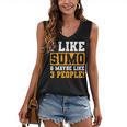 Sumo Wrestling Introvert Wrestler Sumotori Japanese Sport Women's V-Neck Tank Top