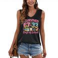 Survived 67 Days Of School Ice Cream Drip Apple Pencil Book Women's V-Neck Tank Top Survived 67 Days Of School Ice Cream Drip Apple Pencil Book Women's V-Neck Tank Top