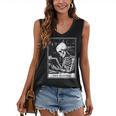 Tarot Card Shirt The Reader Tarot Skeleton Reading Book Women's V-Neck Tank Top Tarot Card Shirt The Reader Tarot Skeleton Reading Book Women's V-Neck Tank Top