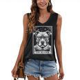 Tarot Card Vintage Pit Bull Pittie Dog Book Lover The Reader Women's V-Neck Tank Top