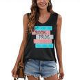 Threadless Grey Sky Chai Trans Book Pride Graphic Women's V-Neck Tank Top