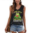 Toad-Ally 100 Days Smarter Frog Reading Book 100 School Day Women's V-Neck Tank Top Toad-Ally 100 Days Smarter Frog Reading Book 100 School Day Women's V-Neck Tank Top