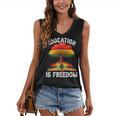 History Education Is Freedom Books Black History Women's V-Neck Tank Top History Education Is Freedom Books Black History Women's V-Neck Tank Top