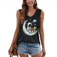 UFO Alien Astronaut Reading Book In Space Women's V-Neck Tank Top