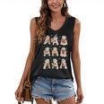 Vampire Reading Books Halloween Cute Teens Kids Women's V-Neck Tank Top Vampire Reading Books Halloween Cute Teens Kids Women's V-Neck Tank Top