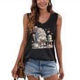 Vintage Cute Gnome Reading Book Coffee Cute Gnome Graphic Women's V-Neck Tank Top Vintage Cute Gnome Reading Book Coffee Cute Gnome Graphic Women's V-Neck Tank Top