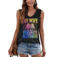 My Wife Is My Favorite Author Book Writer Writing Husband Women's V-Neck Tank Top My Wife Is My Favorite Author Book Writer Writing Husband Women's V-Neck Tank Top