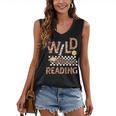 Wild About Reading Teacher Reading Books Back To School Women's V-Neck Tank Top