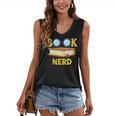 Women's Adorable Book Nerd Typography Minimalist Library Lover Women's V-Neck Tank Top