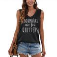 Women's Bookmarks Are For Quitters Librarian Book Lover Women's V-Neck Tank Top Women's Bookmarks Are For Quitters Librarian Book Lover Women's V-Neck Tank Top