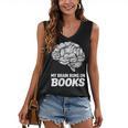 Women's My Brain Runs On Books Reading Bookworm Men Women Women's V-Neck Tank Top Women's My Brain Runs On Books Reading Bookworm Men Women Women's V-Neck Tank Top