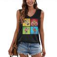 Wrestling Comic Book Wrestler Mexican Lucha Libre Mask Women's V-Neck Tank Top