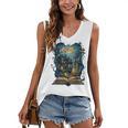 4 Books Are Portable Magic Bookish Reading Nerd Quote Women's V-Neck Tank Top