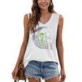 Astronaut Reading Book To Alien Moon Space Women Kids Men Premium Tri-Blend Women's V-Neck Tank Top