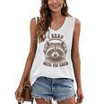 Audio Book Reader Book Lover Raccoon I Read With My Ears Women's V-Neck Tank Top
