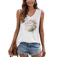 Barely Tolerable Book Lover Bookish Floral Bookworm Women's V-Neck Tank Top