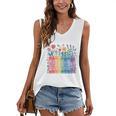 Book Flower Radicalized By Basic Decency Feminist Leftist Women's V-Neck Tank Top