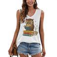 Book Lover Owl Reading Bookish Library Read Books Be Kind Women's V-Neck Tank Top