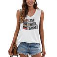 Book Lovers Im With The Banned Books For Reading Librarian Women's V-Neck Tank Top