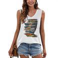 Book Women Graphic Art Colorful Eyes Women's V-Neck Tank Top