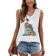 Books Abstract Artist Women Art Painting Books Women's V-Neck Tank Top