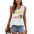 Books Are My Love Language Stack Women's V-Neck Tank Top