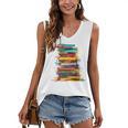 Books Painting Colorful Art Abstract Graphic Books Women's V-Neck Tank Top Books Painting Colorful Art Abstract Graphic Books Women's V-Neck Tank Top