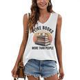 I Like Books More Than People Glasses Women's V-Neck Tank Top
