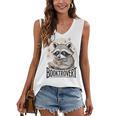 Booktrovert Raccoon Reading And Coffee For Book Lover Women's V-Neck Tank Top