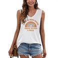 Born To Read Books Forced To Emails Vintage Retro Rainbow Women's V-Neck Tank Top Born To Read Books Forced To Emails Vintage Retro Rainbow Women's V-Neck Tank Top