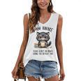 Cat Glasses Coffe Books I Am Awake Please Respect My Privacy Women's V-Neck Tank Top