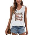 Christmas Cats Bookshelf Gingerbread Women's V-Neck Tank Top