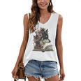 Dog Book Flower Women's V-Neck Tank Top Dog Book Flower Women's V-Neck Tank Top