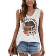 Fall Book Teacher Cat Books Halloween Autumn Librarian Women's V-Neck Tank Top