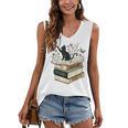 Fantasy Drama Tragedy Cat Book Lover Reading Humor Women's V-Neck Tank Top Fantasy Drama Tragedy Cat Book Lover Reading Humor Women's V-Neck Tank Top