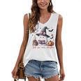 Ghost Reading Book Coquette Bow Halloween Girl Toddler Kid Premium Women's V-Neck Tank Top