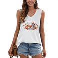 Halloween Book Lover Ghost Witch Books & Pumpkins Women's V-Neck Tank Top Halloween Book Lover Ghost Witch Books & Pumpkins Women's V-Neck Tank Top