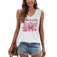 HUGvyn One Loved Teacher Valentine Book Heart Reading Bow Women's V-Neck Tank Top