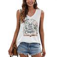Just One More Chapter Bookish Book Reading Botanical Women's V-Neck Tank Top Just One More Chapter Bookish Book Reading Botanical Women's V-Neck Tank Top