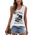 Life Is Better With Cats & Books Tuxedo Cat Mom Women Women's V-Neck Tank Top Life Is Better With Cats & Books Tuxedo Cat Mom Women Women's V-Neck Tank Top