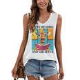 Love Reading And Giraffes Cute Giraffe Reading Book Lovers Women's V-Neck Tank Top