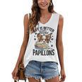 Papillon Dog Breed Life Is Better With Books And Papillons Women's V-Neck Tank Top Papillon Dog Breed Life Is Better With Books And Papillons Women's V-Neck Tank Top
