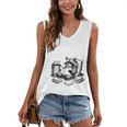 Raccoon Reading A Book Vintage Trash Reader Women's V-Neck Tank Top