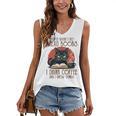 i Read Books And i Know Things Cat Reading Coffee Women's V-Neck Tank Top i Read Books And i Know Things Cat Reading Coffee Women's V-Neck Tank Top