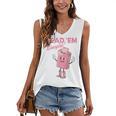 Read 'Em Western Cowgirl Retro Groovy Reading Books Women's V-Neck Tank Top