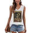 The Reader Tarot Card Book Lover Skeleton Art Goth Style Women's V-Neck Tank Top