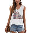 Reading A Book Per Day Keeps Reality Away Skeleton Books Women's V-Neck Tank Top Reading A Book Per Day Keeps Reality Away Skeleton Books Women's V-Neck Tank Top
