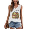 Reading Books Librarian Reader Nerd I'm Ok Teacher School Women's V-Neck Tank Top