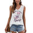 Reading Is My Favorite Sport Saying Cat And Book Lover Women's V-Neck Tank Top